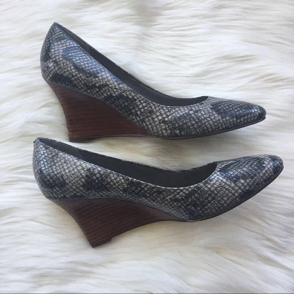 cole haan snakeskin wedge
